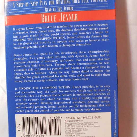 Vintage Bruce Jenner Finding the Champion Within A Step by Step Cassette Tapes - Picture 2 of 8